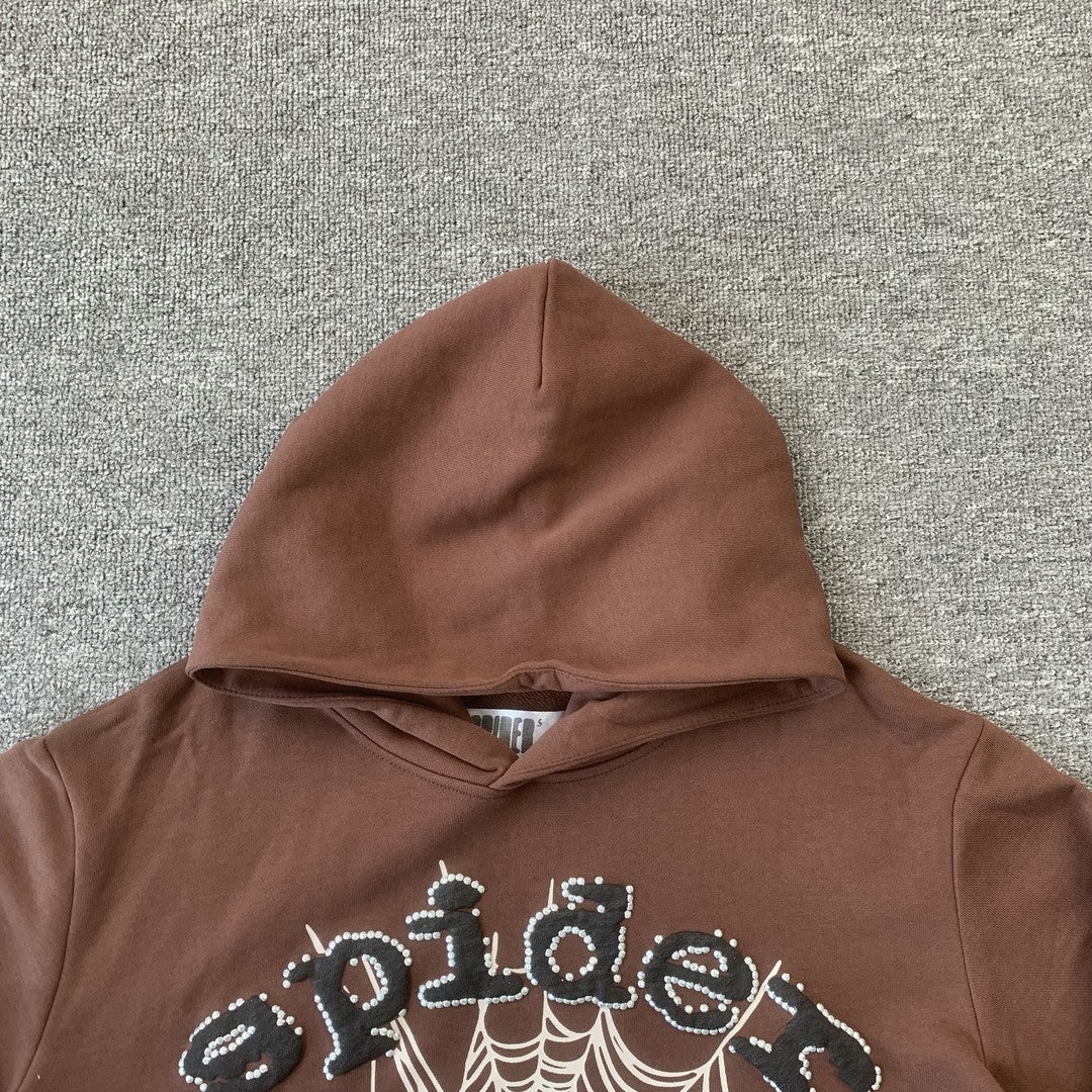 "Sp5der" Brown Hoodie