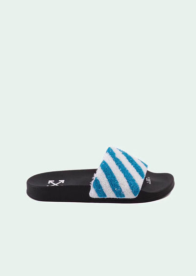 Furry OFF-White Slides