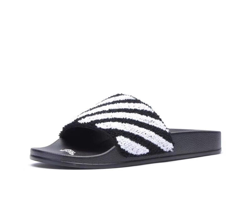 Furry OFF-White Slides