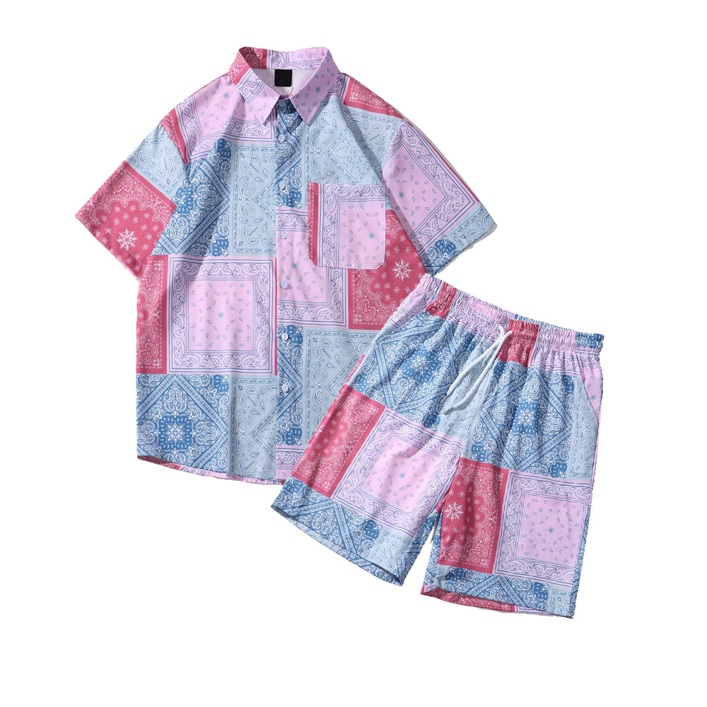 "Pink Patch Bandana" Beach Fit