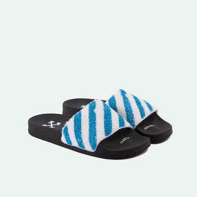 Furry OFF-White Slides