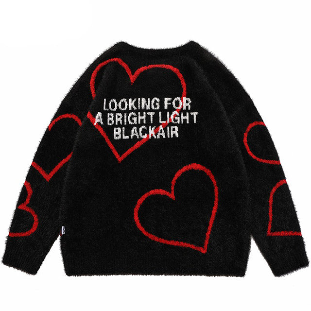 "Pin-Heart" Wool Sweater