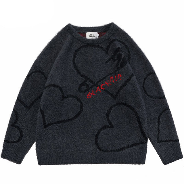 "Pin-Heart" Wool Sweater