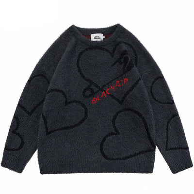 "Pin-Heart" Wool Sweater
