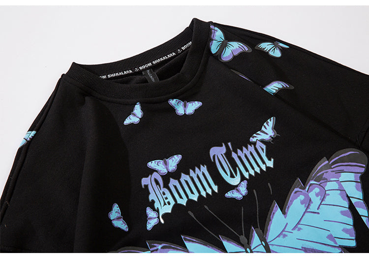 "Flame-Butterfly" Long Sleeve Tee