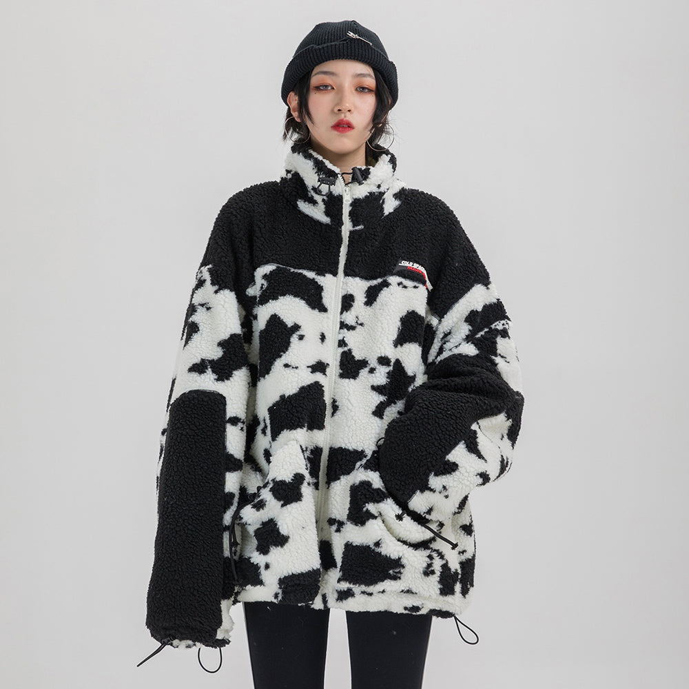 "Cow-Print" Wool Hoodie