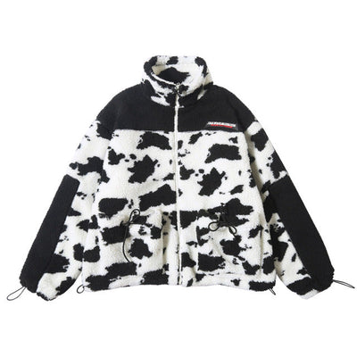 "Cow-Print" Wool Hoodie