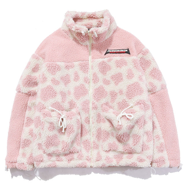 "Cow-Print" Wool Hoodie