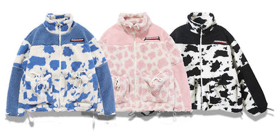 "Cow-Print" Wool Hoodie