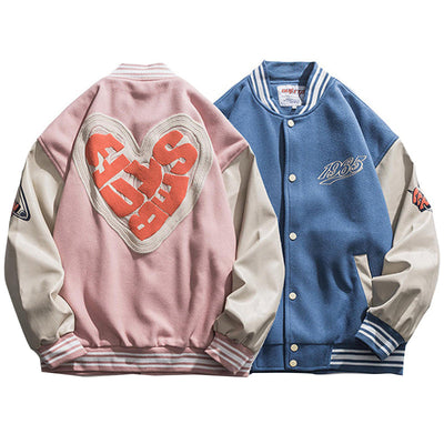 "Pinned-Hearts" Varsity Jacket