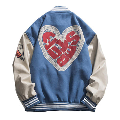 "Pinned-Hearts" Varsity Jacket