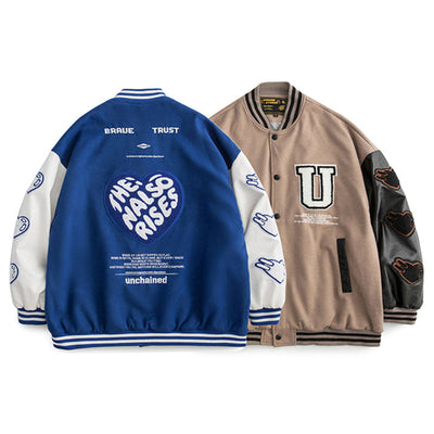 "Sky-Hearts" Varsity Jacket