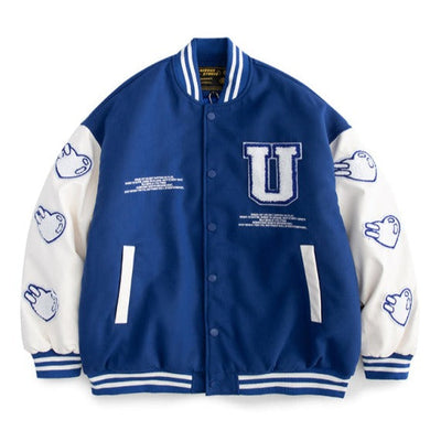 "Sky-Hearts" Varsity Jacket