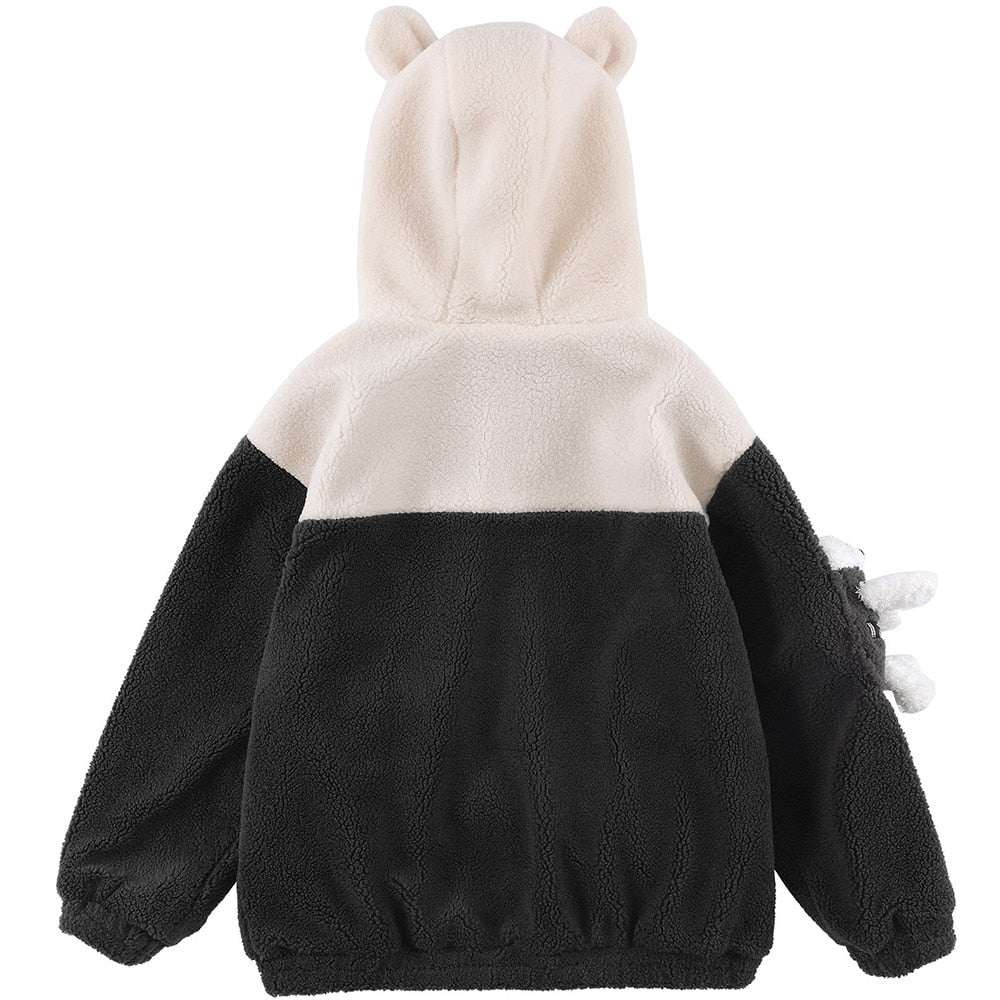 "Panda" Wool Hoodie