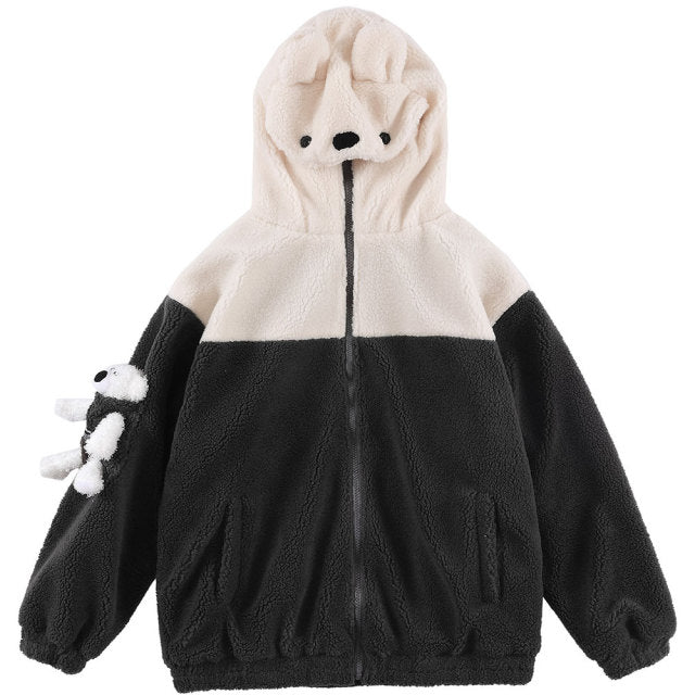 "Panda" Wool Hoodie