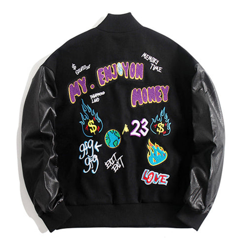 "Money > Love" Varsity Jacket