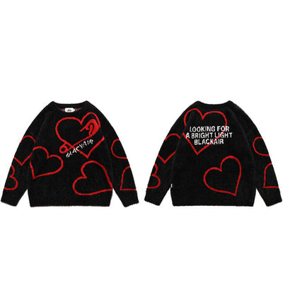 "Pin-Heart" Wool Sweater