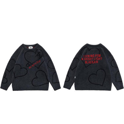 "Pin-Heart" Wool Sweater