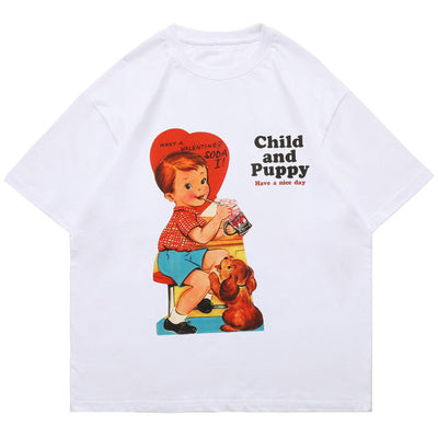 "Child & Puppy" Tee