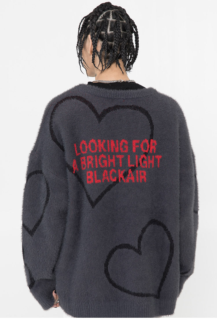 "Pin-Heart" Wool Sweater