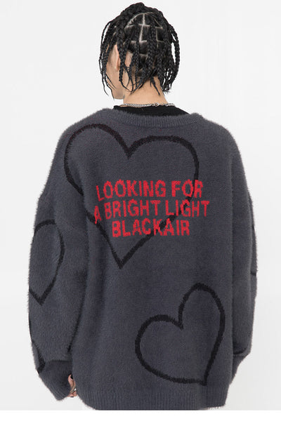 "Pin-Heart" Wool Sweater