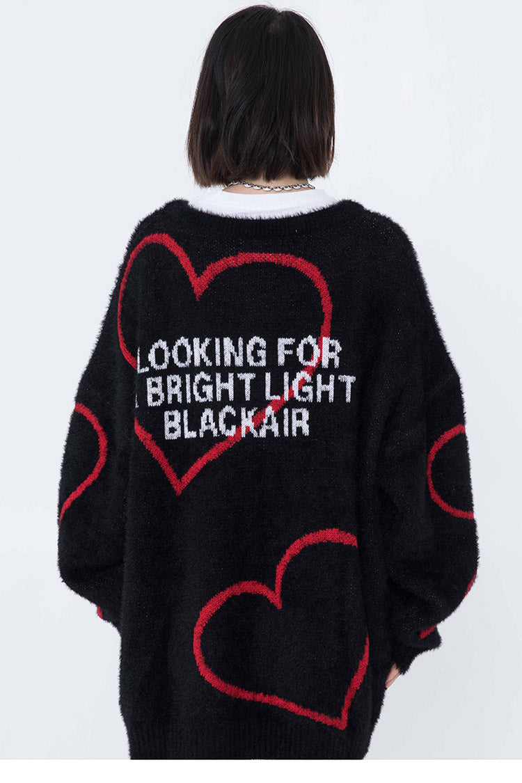 "Pin-Heart" Wool Sweater