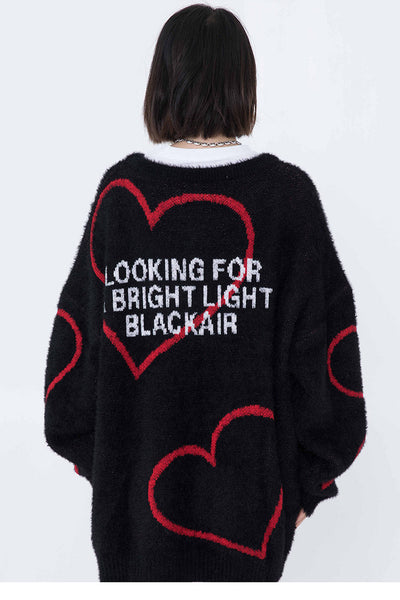 "Pin-Heart" Wool Sweater