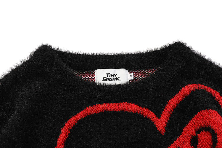 "Pin-Heart" Wool Sweater