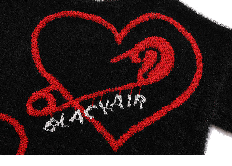 "Pin-Heart" Wool Sweater