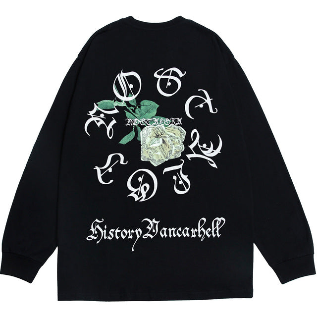 "Money-Rose" Long Sleeve Tee