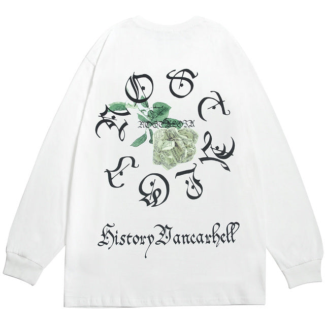 "Money-Rose" Long Sleeve Tee