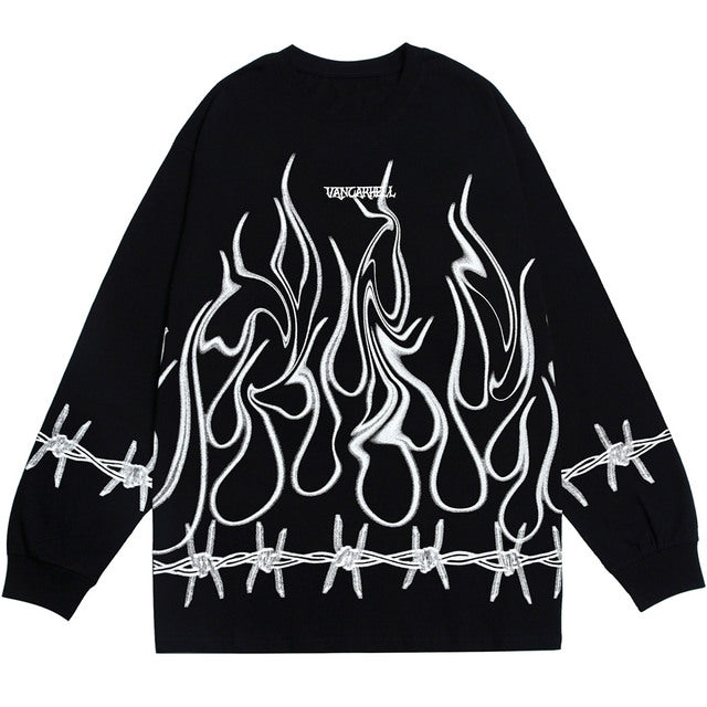 "Flaming-Gate" Long Sleeve Tee