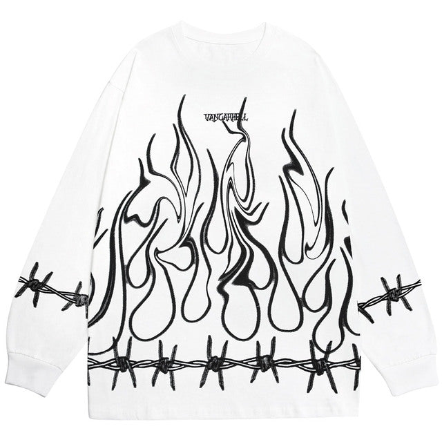 "Flaming-Gate" Long Sleeve Tee